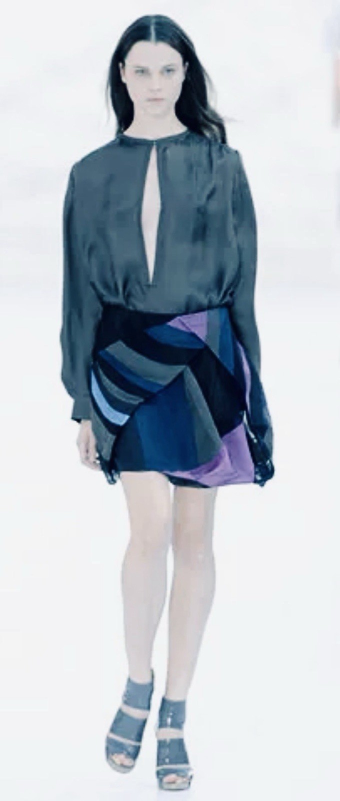 Chloe 2008 S/S Runway Vintage Whimsigoth Chiffon Mini Skirt