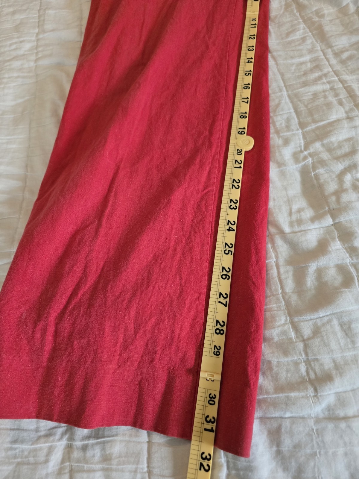 Vtg 80s Jazzie Red Utility Style Short Sleeve Jumpsuit Size 12 Red Wide Leg