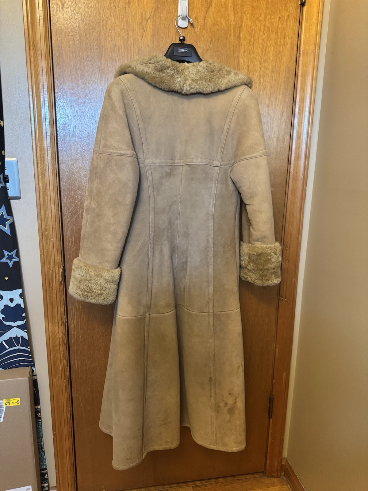 REAL VINTAGE Samband Of Iceland Shearling Lamb Penny Lane Full Length Coat
