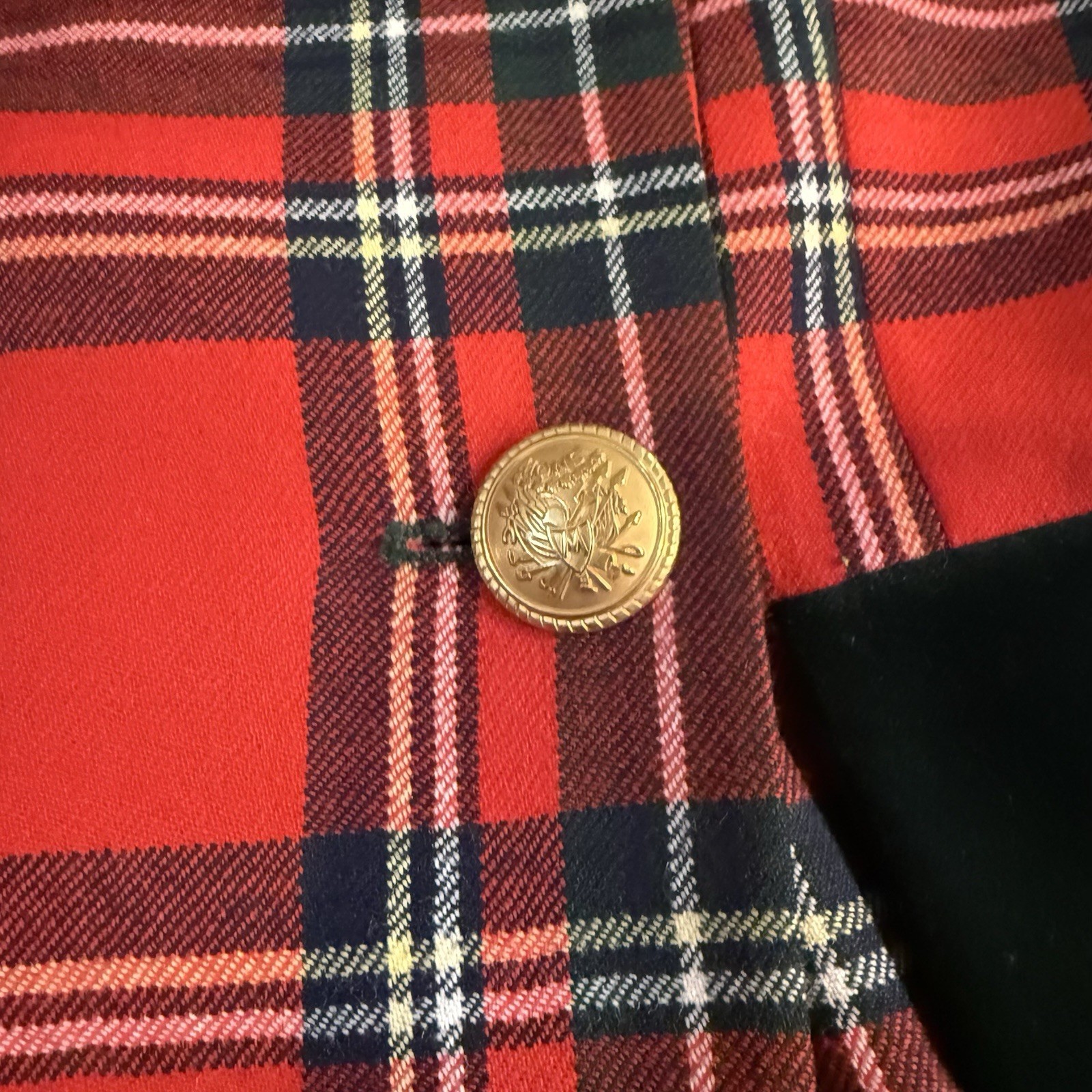 Vintage 80’s Mondi Red Tartan Set Long Blazer Size 38 Skirt Sz 40 Punk Academia