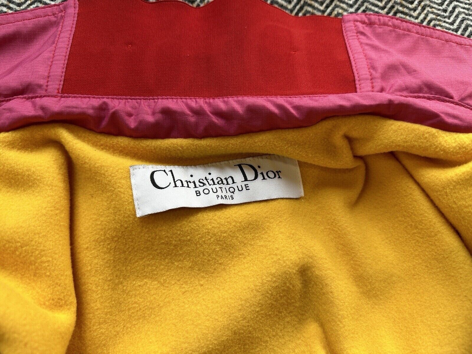 DDP Vintage Christian Dior Boutique Y2K Parachute Women Zip Vest Archive sz US8