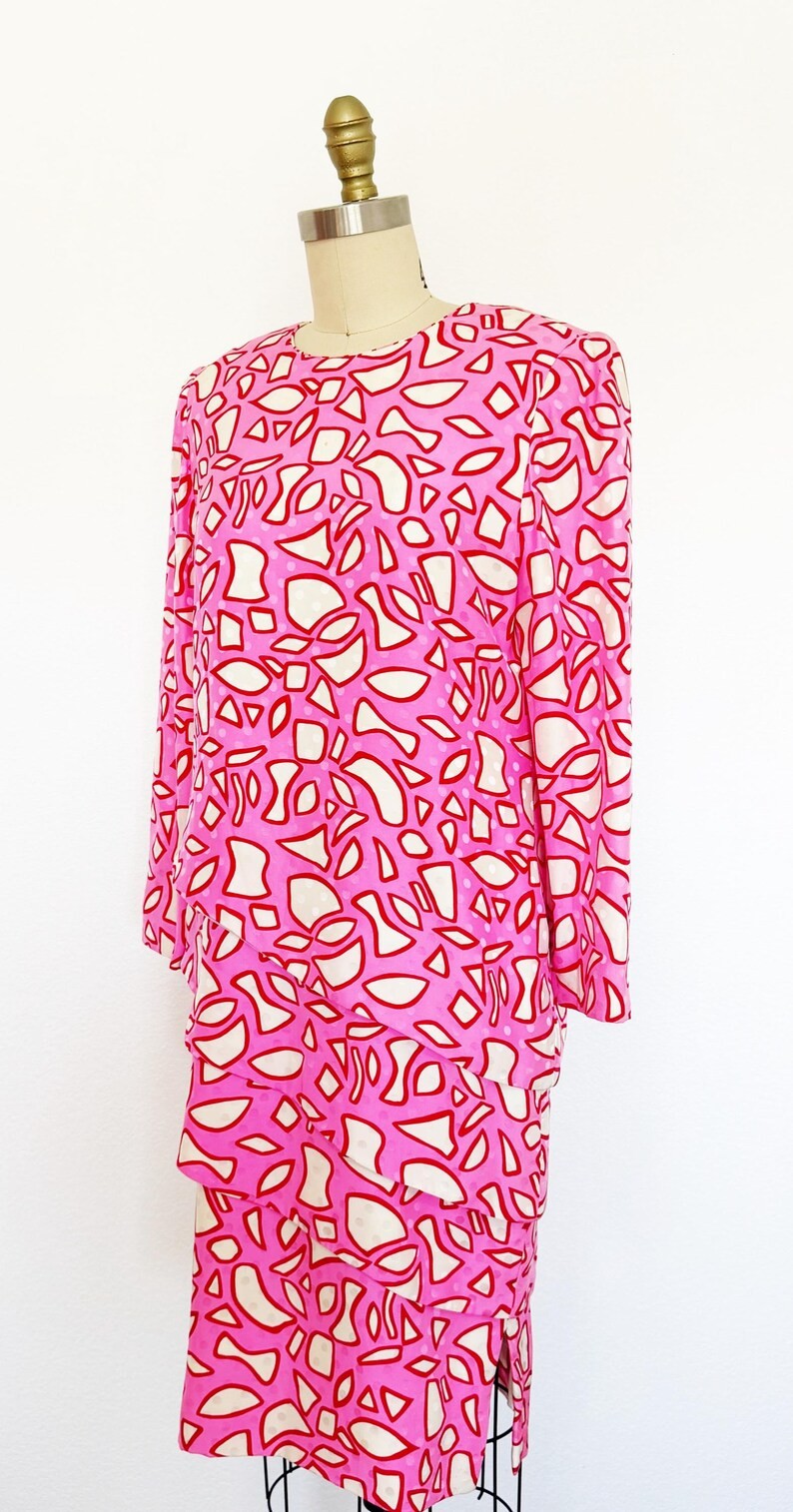 1980s David Hayes Dress / Saks Fifth Avenue Dress / 1980s Dress / Size Large