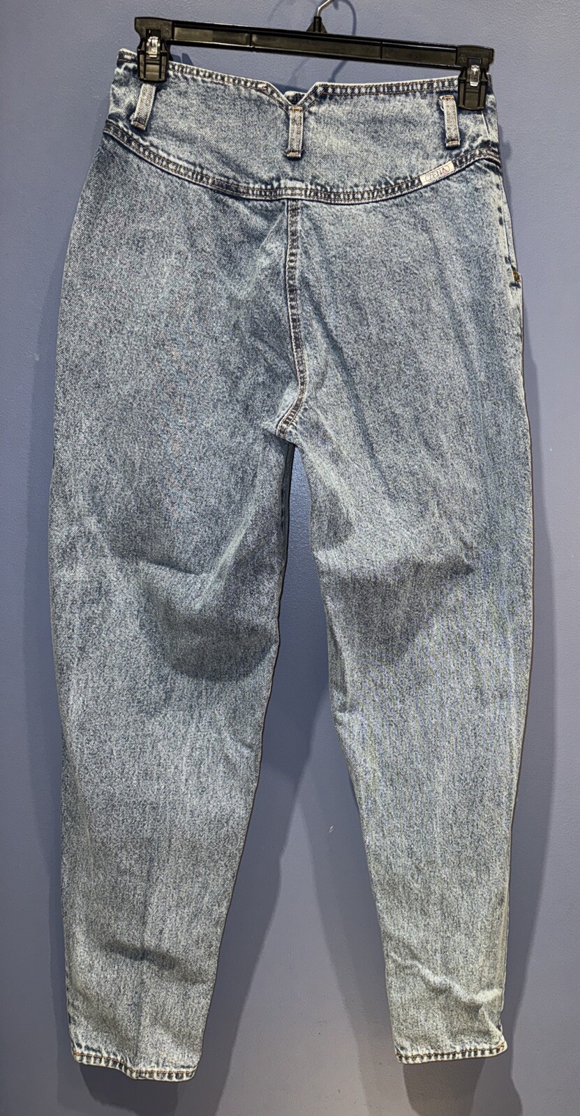 30 X 30 Size 12, Empire Waist Baggy Disco Skater Jeans 1980 ZENA Acid Wash
