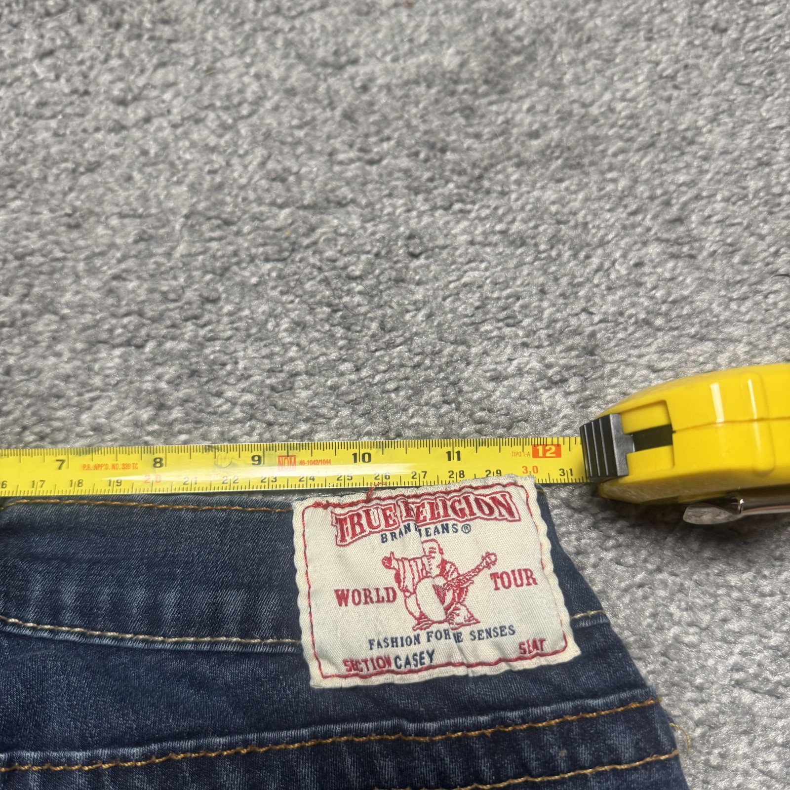 True Religion Denim Shorts Womens 27 Blue Rolled Cuff Horseshoe Pockets Casual