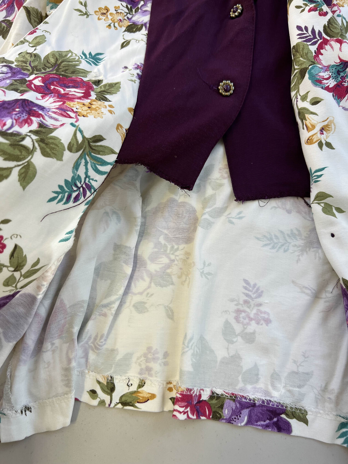Vintage 80s Willy’s Influence Womens Floral Blouse Shoulder Pads Size 10 USA