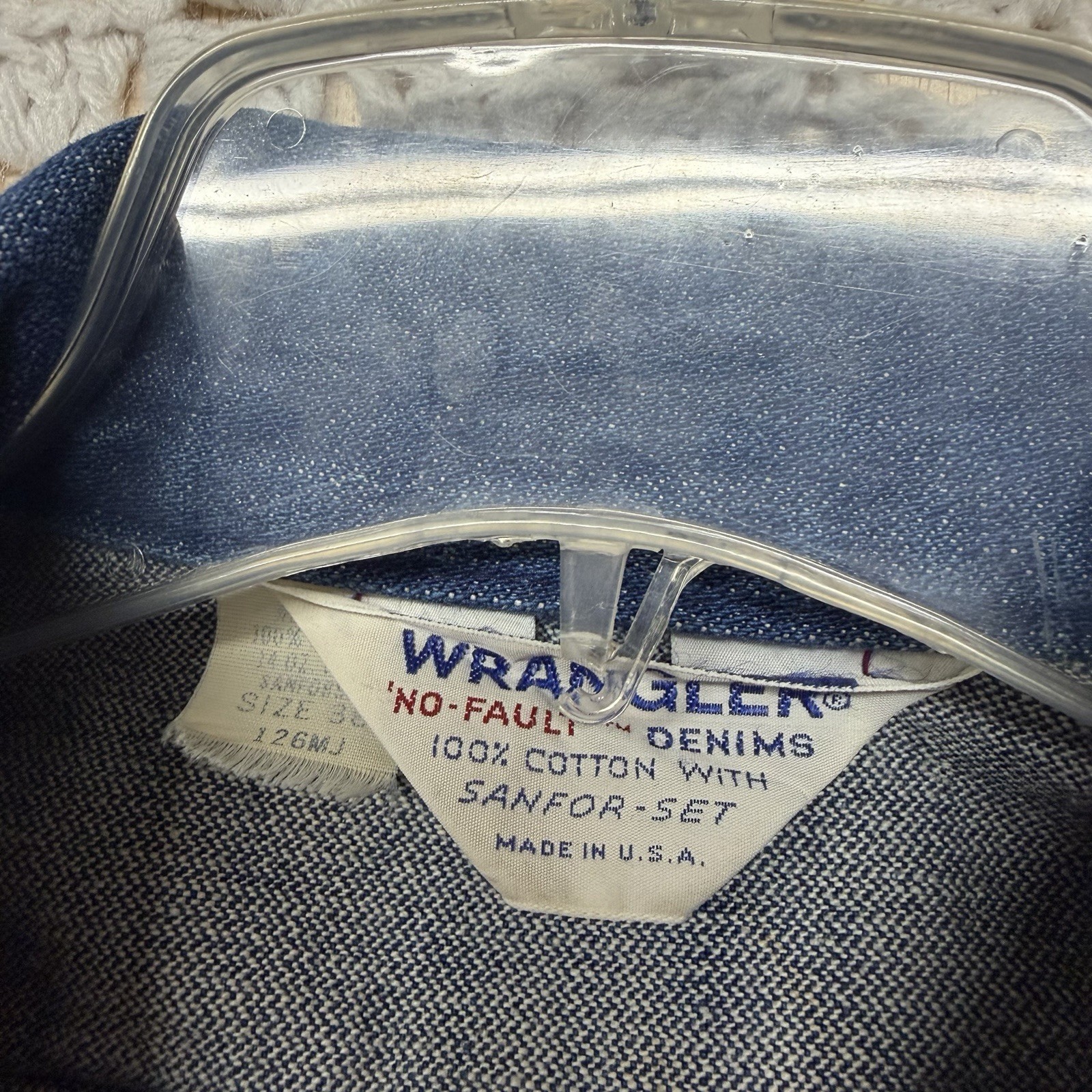 Vtg 70s Wrangler Jean Jacket Women Sz 38 M Blue Denim Western Cowboys USA Made