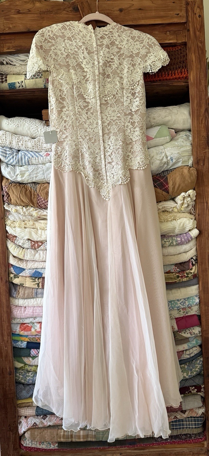 Susan Lane’s Country Elegance Bridal/Formal Dress Size 8 Blush Pink Vintage