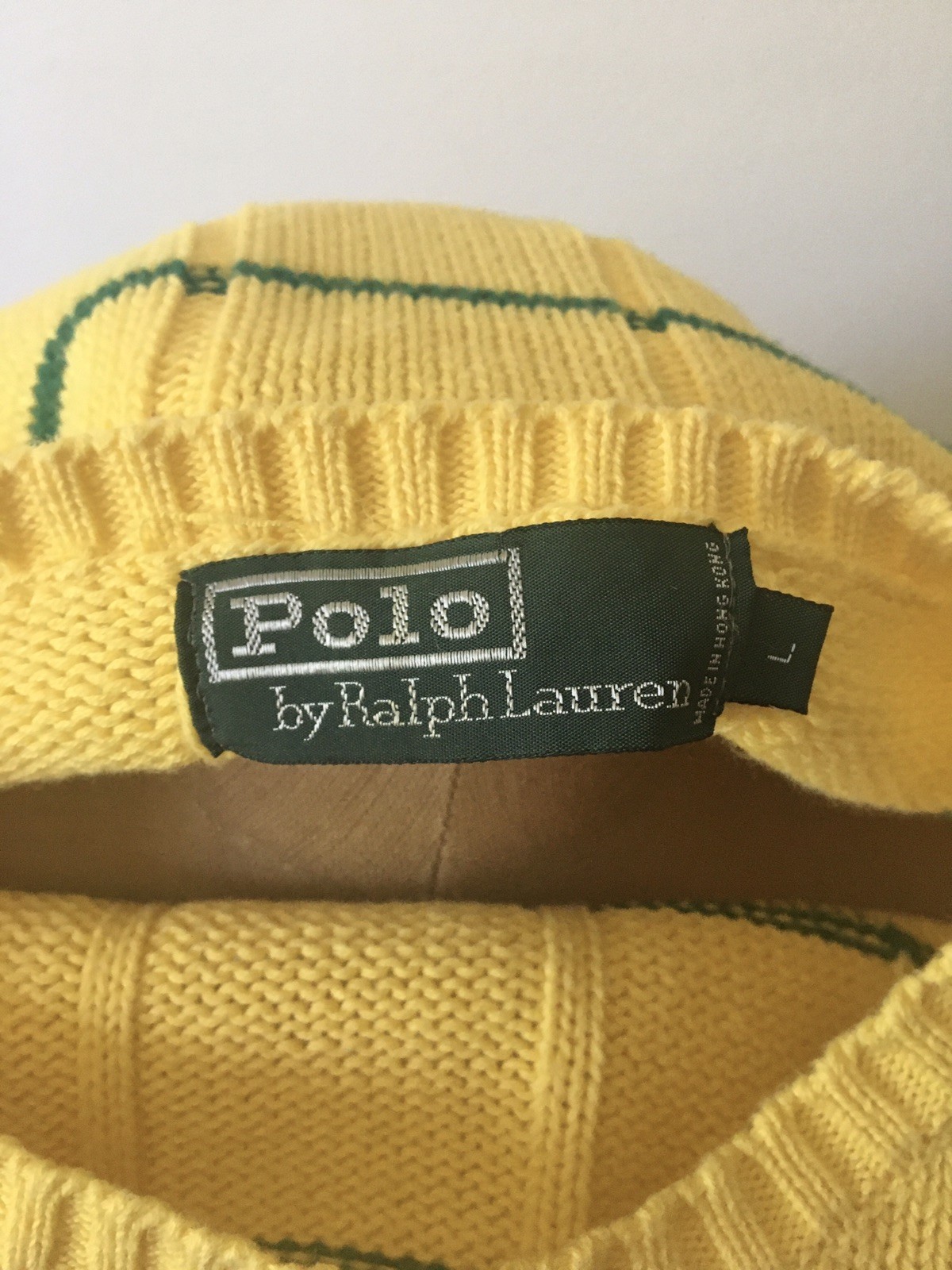 1980’s-1990’s Polo Ralph Lauren Yellow Cotton Sweater