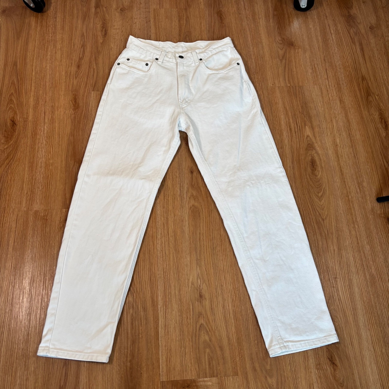 VTG Gap Jeans Loose Fit 90s Women’s Sz 26 White Made in USA Coastal Minimalism