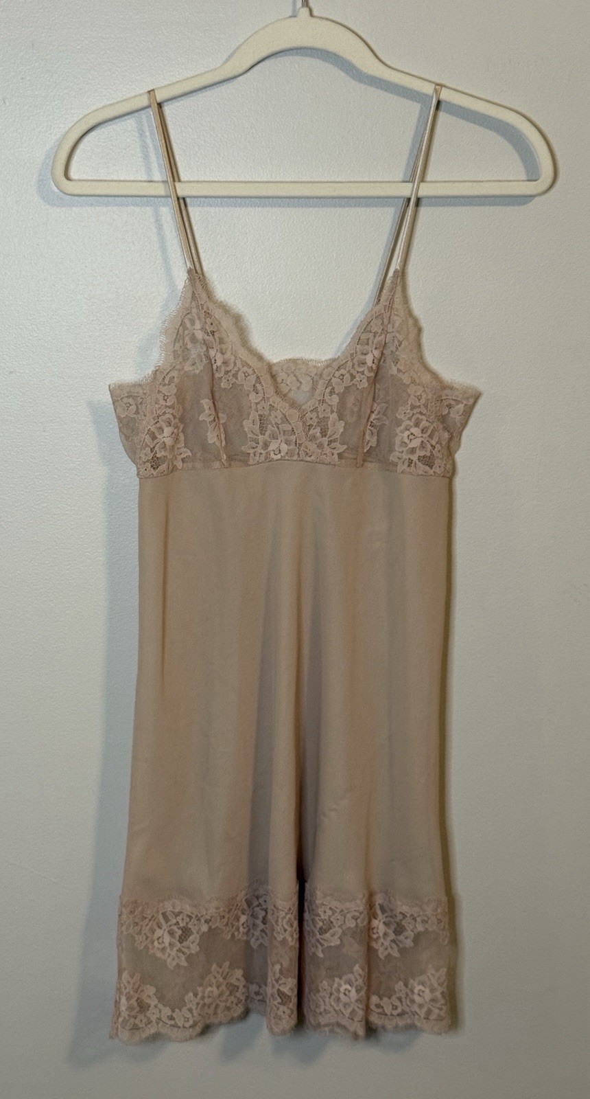 Vintage Lindsey Roscoe Nude Slip Dress Sz XS