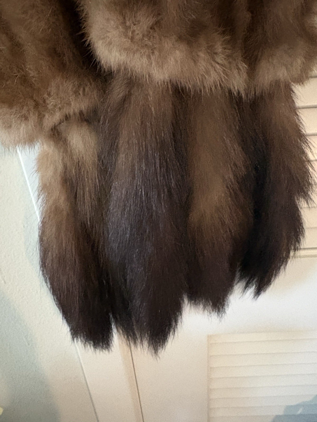 VTG STONE MARTEN SABLE MINK Fur STOLE with TAILS ‘Removable’ Only Owner S/M/L