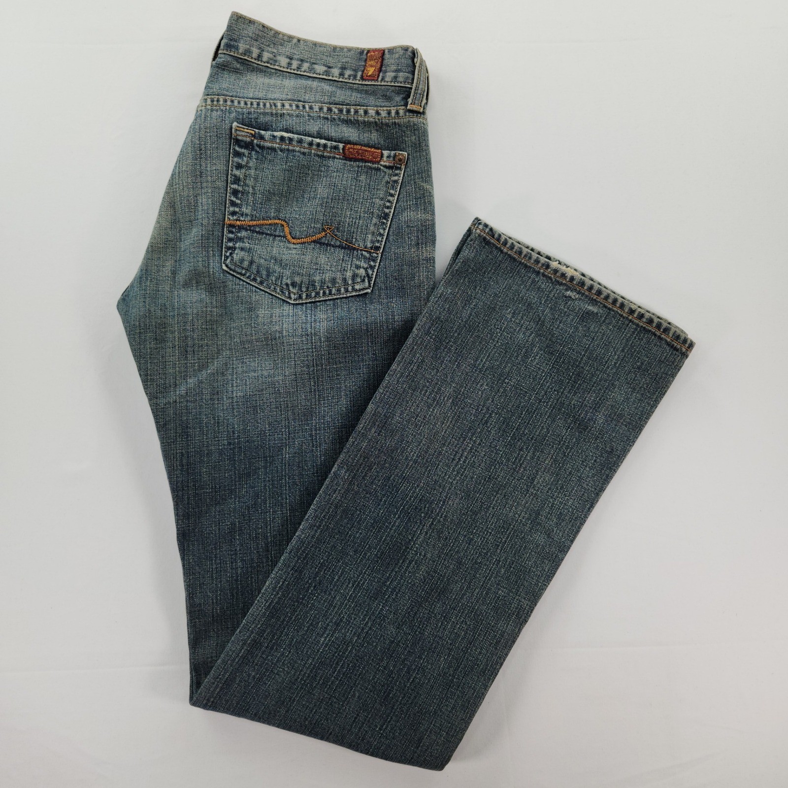 Women’s Vintage Y2K 7 For All Mankind Bootcut Jeans Blue Denim Size 28 EUC Used
