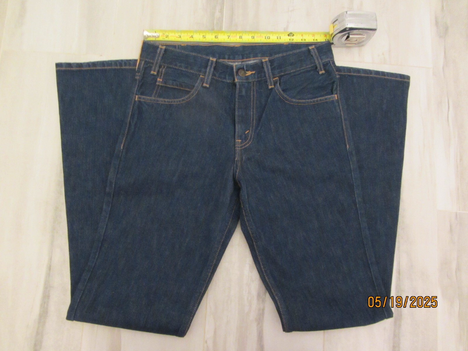 LVC Levi’s 684 Bell Bottom Orange Tab Flare (2013), USA Made, 29×34, EUC, $299