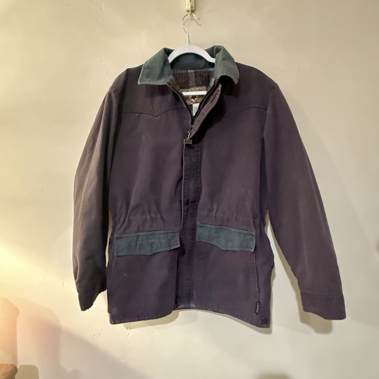 Vtg 90s Blanket Lined Canvas Barn Chore Coat Jacket Preppy Womens Sz M-L