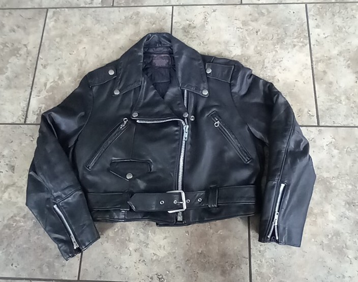 Vintage Stormin Norman 80s Biker Jacket With Harley Back Patch