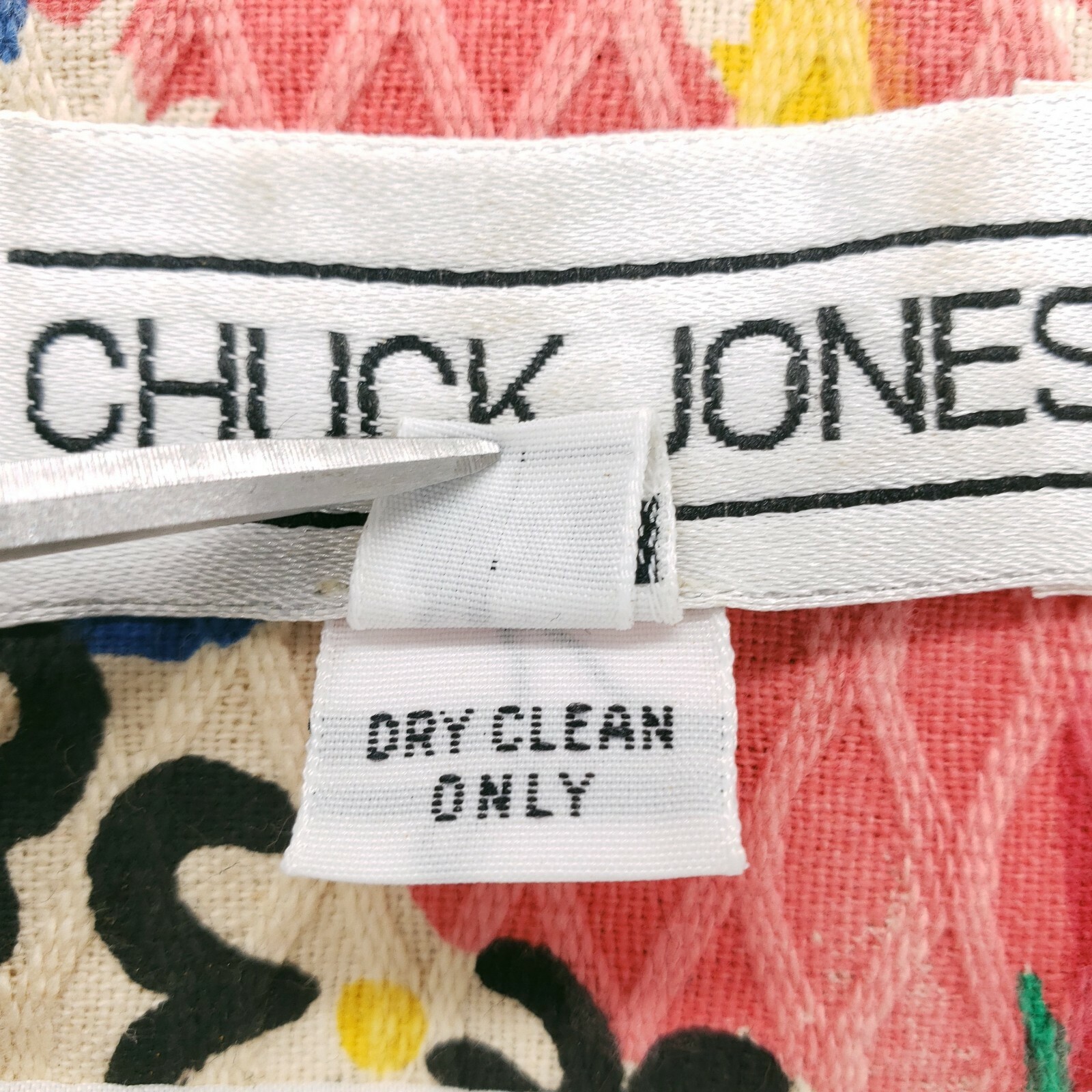 VINTAGE Chuck Jones Sequin Colorful Floral Blazer Jacket Size 8
