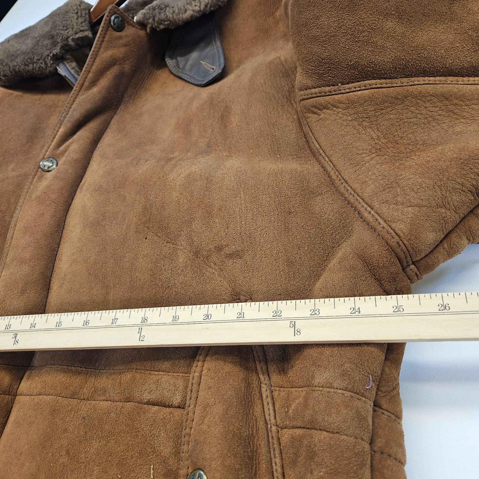 Knight Of New Zealand Vintage Shearling Tailors Luxury Jacket Coat Size 44 70s