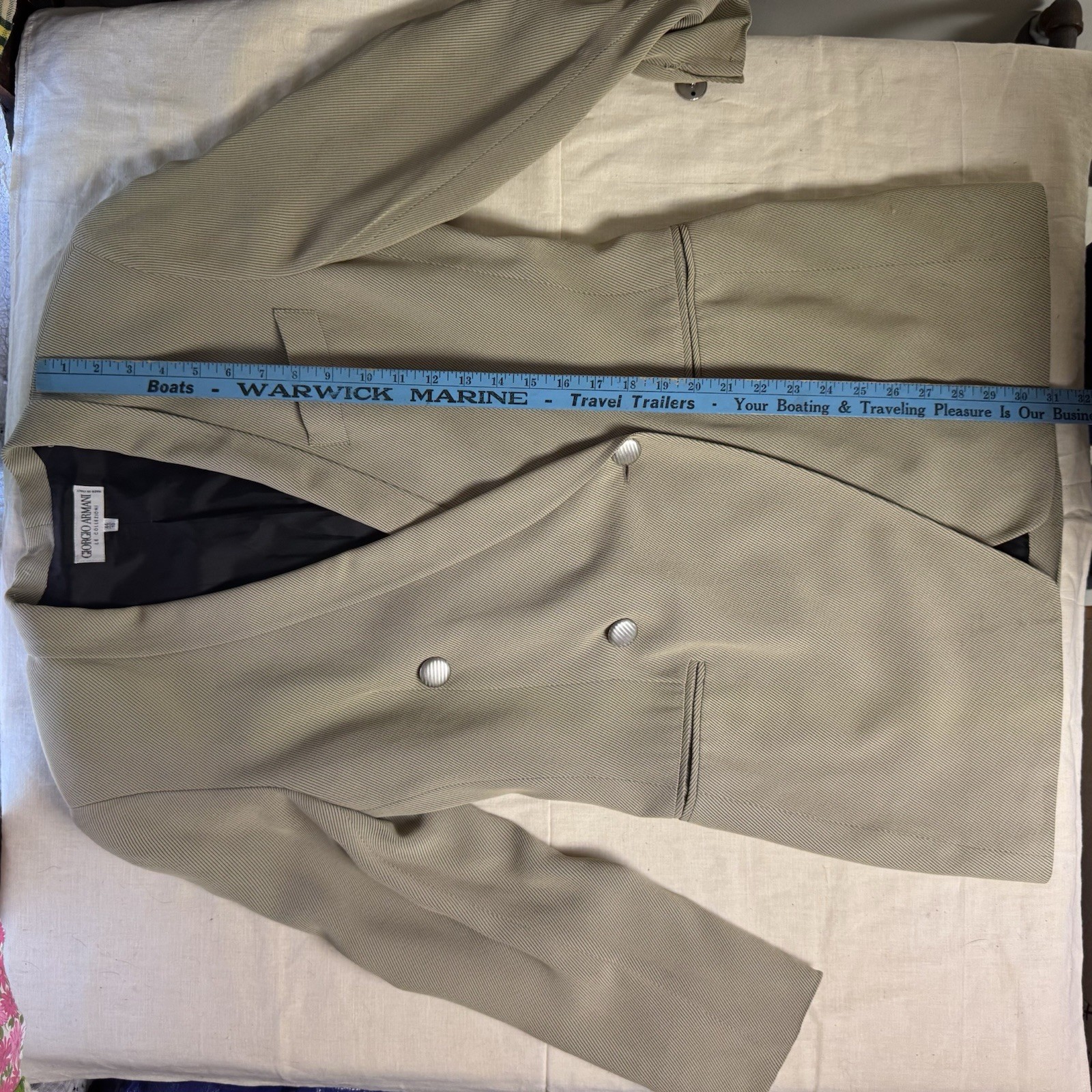 Vintage Giorgio Armani Le Collezioni Womens Double Breasted Blazer Size 10