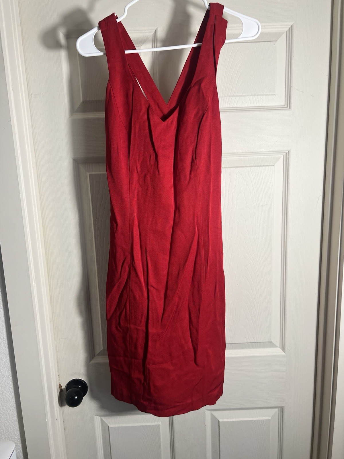 Vintage 90s Y2K Red Strapless Criss Cross Dress Size 14 Valentine’s Cocktail
