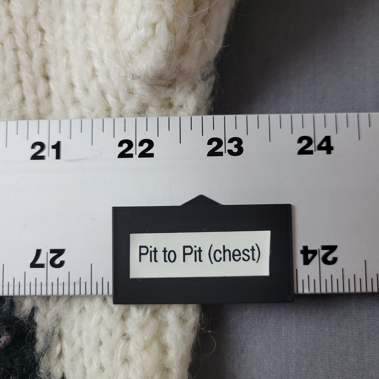 Protokol by Collage Vintage Mohair Blend Chunky Geometric Turtleneck Sweater L