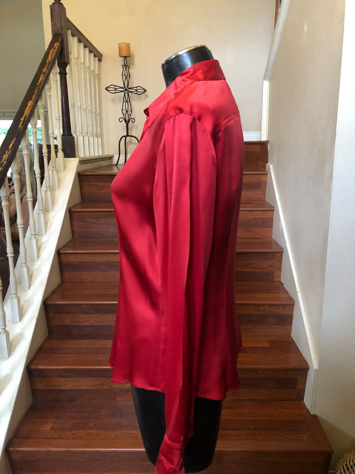 VTG Max Mara Vintage 2 Piece Red Jacket/Blazer & Blouse Silk Made In Italy Sz 14
