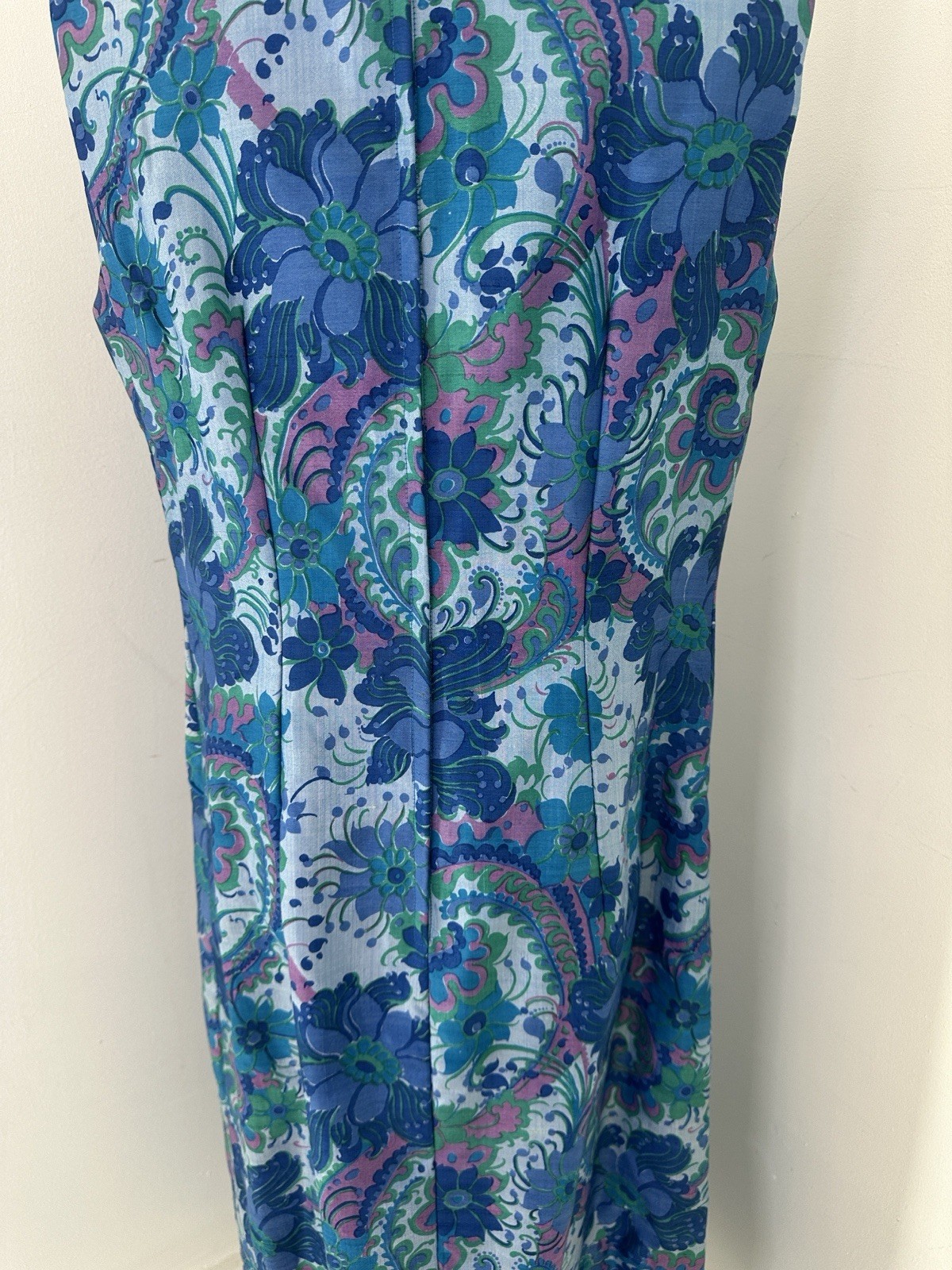 Vintage Flower Power Asian Inspired MIDI Day Dress