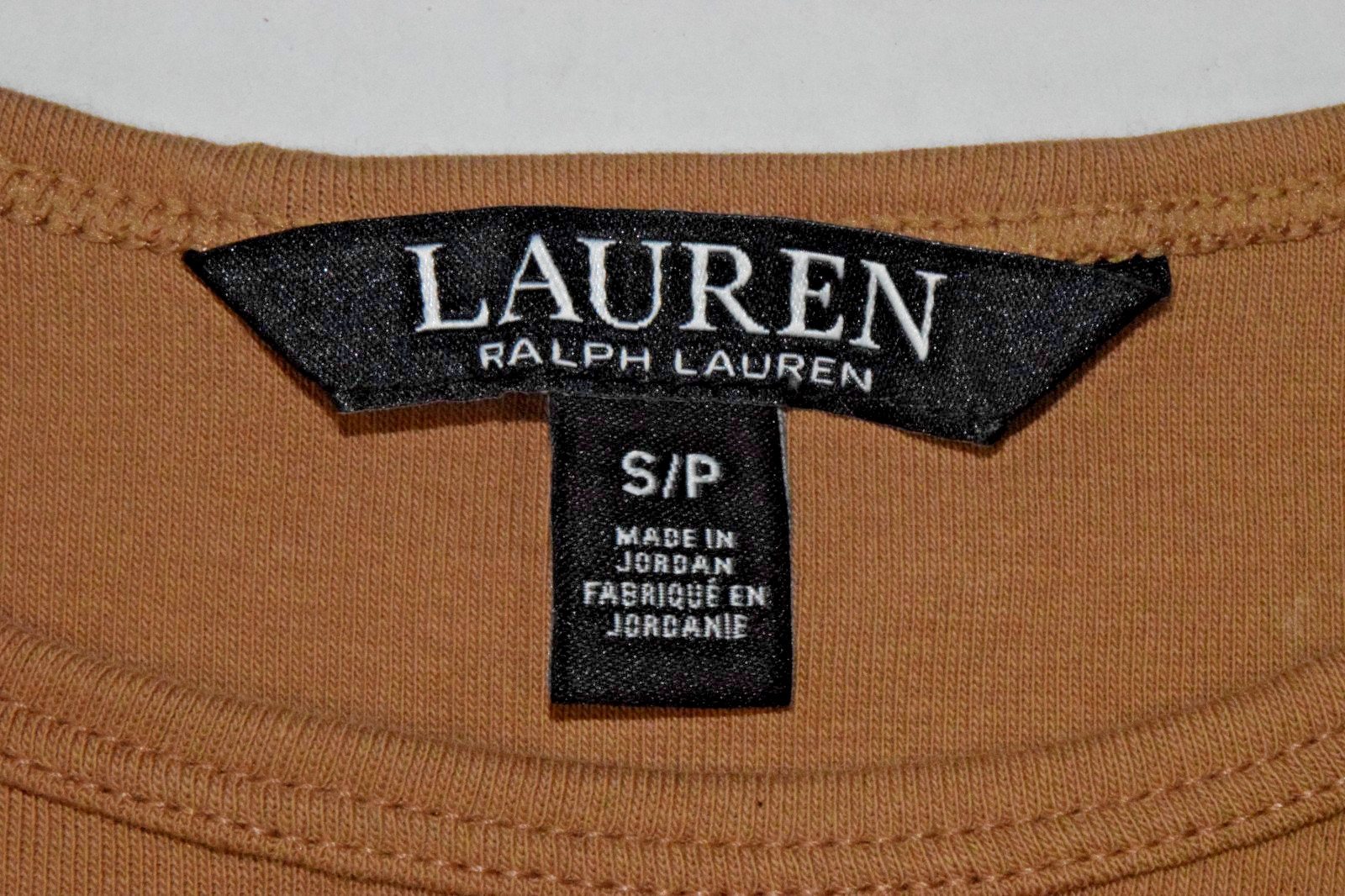 Vintage T-Shirt Size S 90s Lauren Cocoa Brown Ultra Soft Cotton Made Jordan