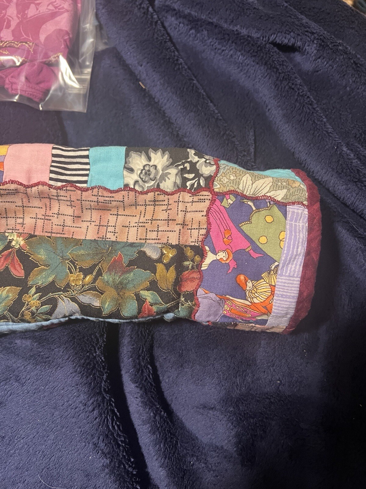 Handmade Patchwork Women’s Jacket Flowers Cats Plants Large Vintage