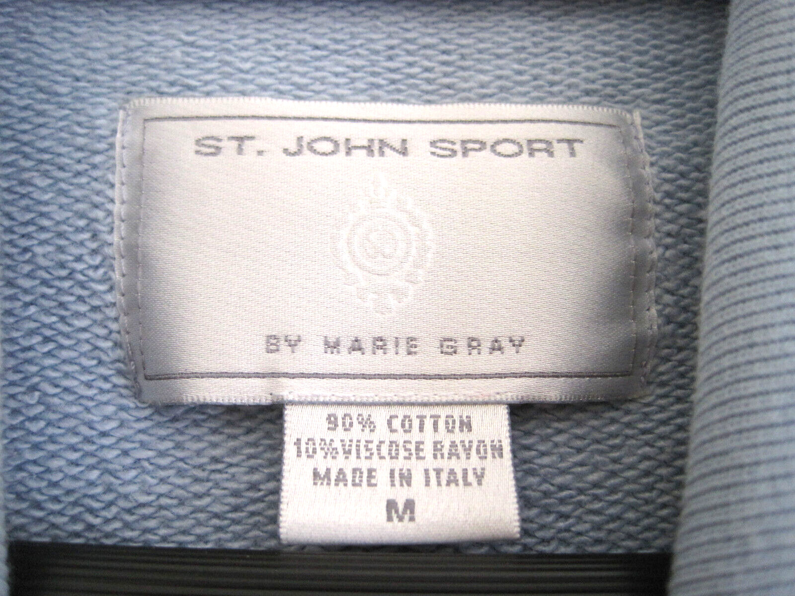 Vtg ST. JOHN SPORT Sweatsuit MARIE GRAY 2 Piece Shirt Sweatpant Italy Size M & P