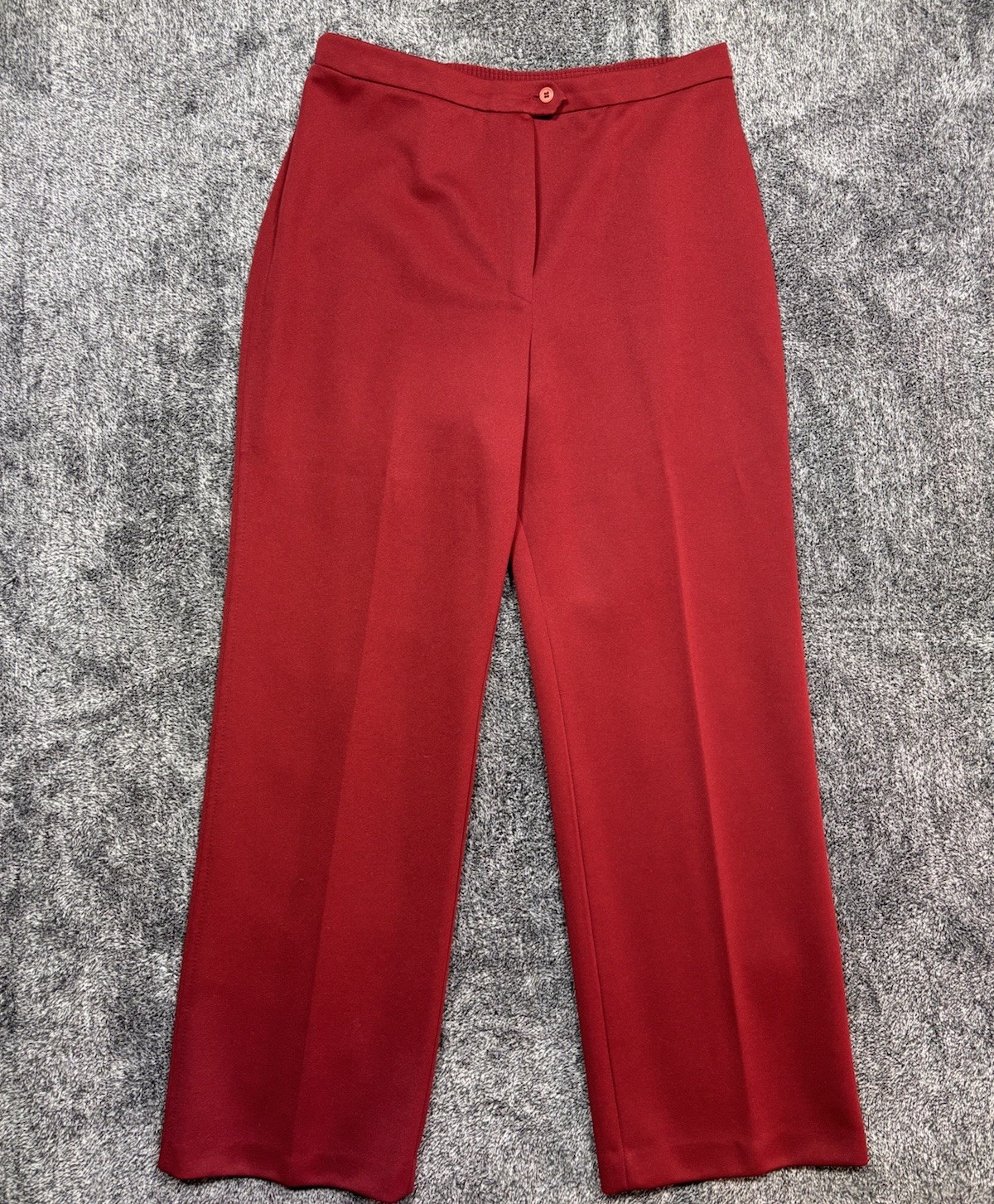 VTG 70s Sears Pants That Fit Suit Set Red Polyester Blazer Trousers Womens 16