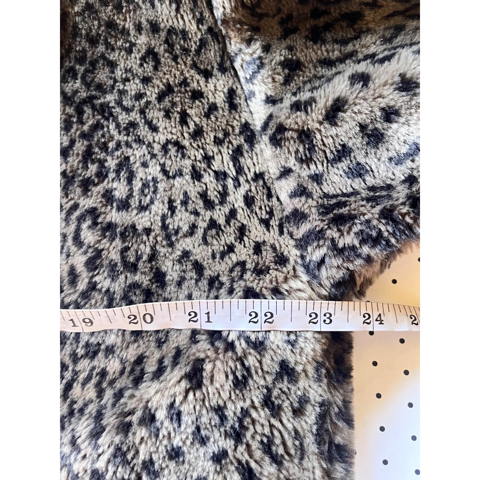 Vintage Express Faux Leopard Fur Coat Womens XL Long Plush Animal Print Jacket