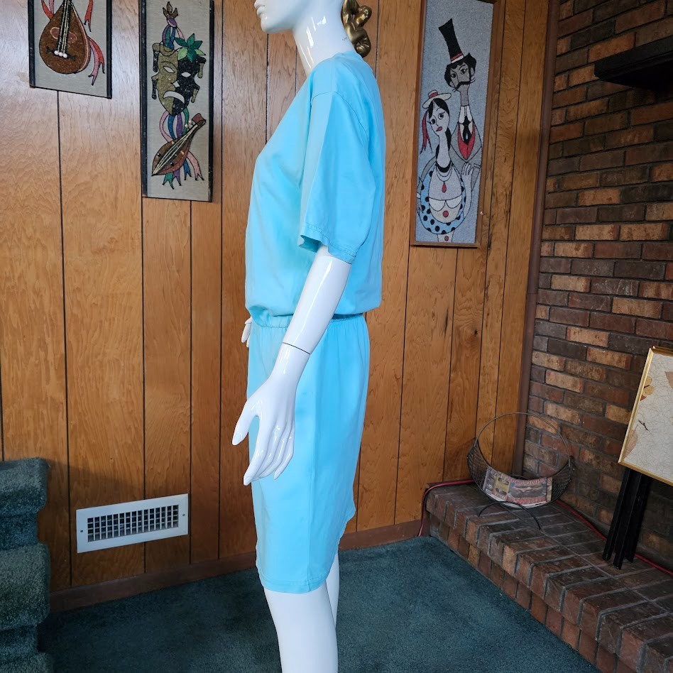 Vtg 80s 90s Sunbelt Merry Go Round Carousel Horse Whimsical T-Shirt Dress OSFM