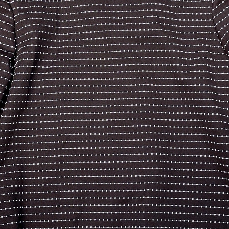 Brown White Polyester Women’s Long Sleeve Top 1960’s