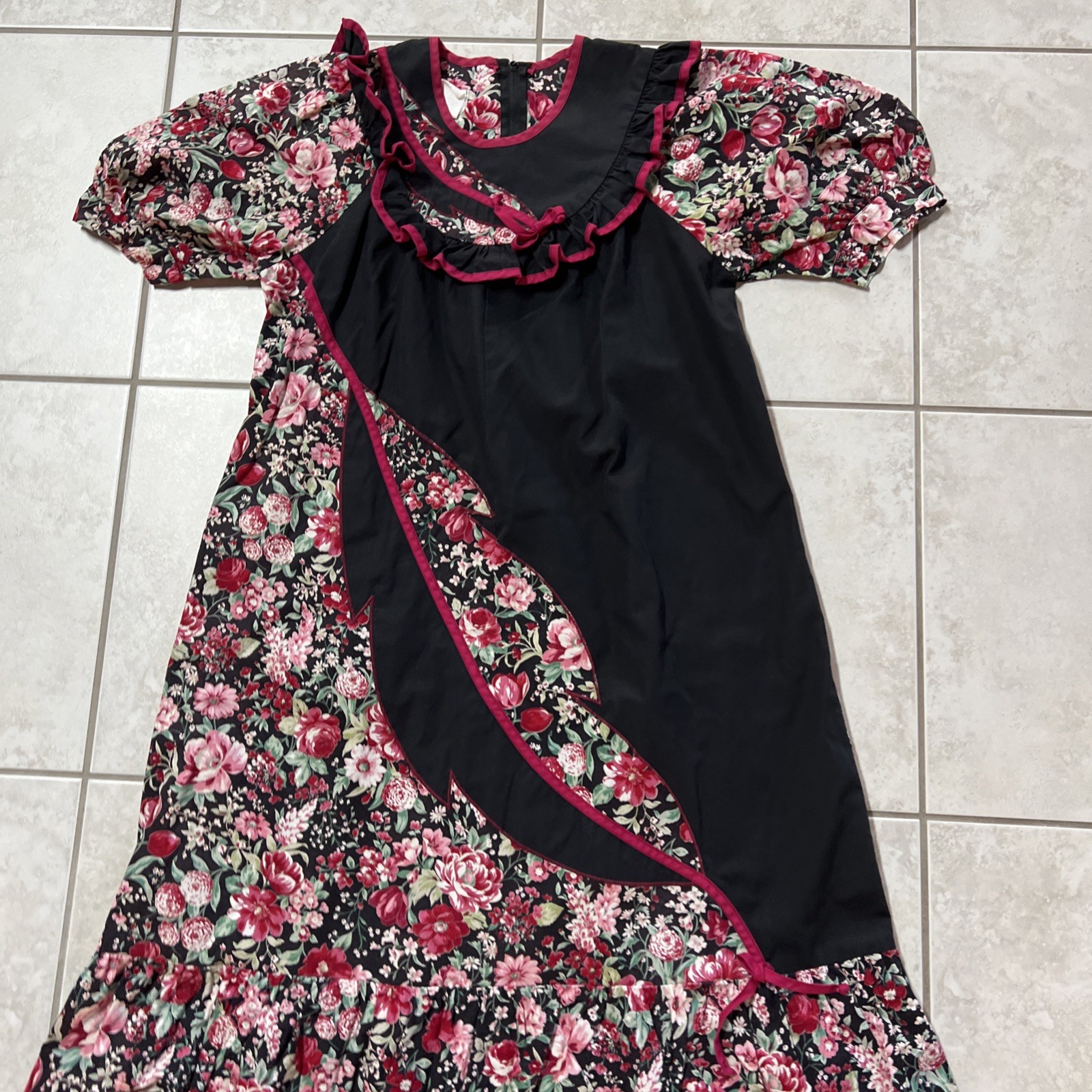 Vintage Hawaiian Dress Medium Set Of 2 Floral Colorful Long