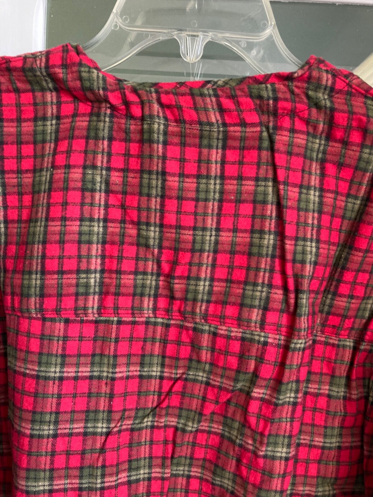 New Vintage Flyshacker Clothing Co Flannel Sleep Shirt Red Tartan Plaid S
