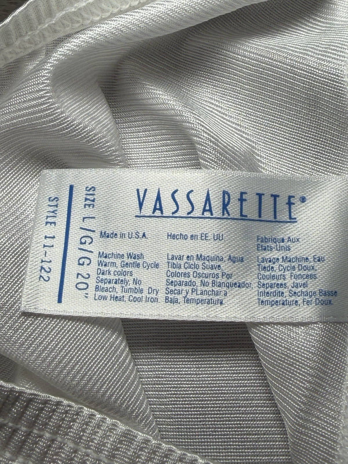 2 VTG Vassarette Half Slip Skirt White/Black Short Lg 20″ 11-122 Nylon Lace(1/23