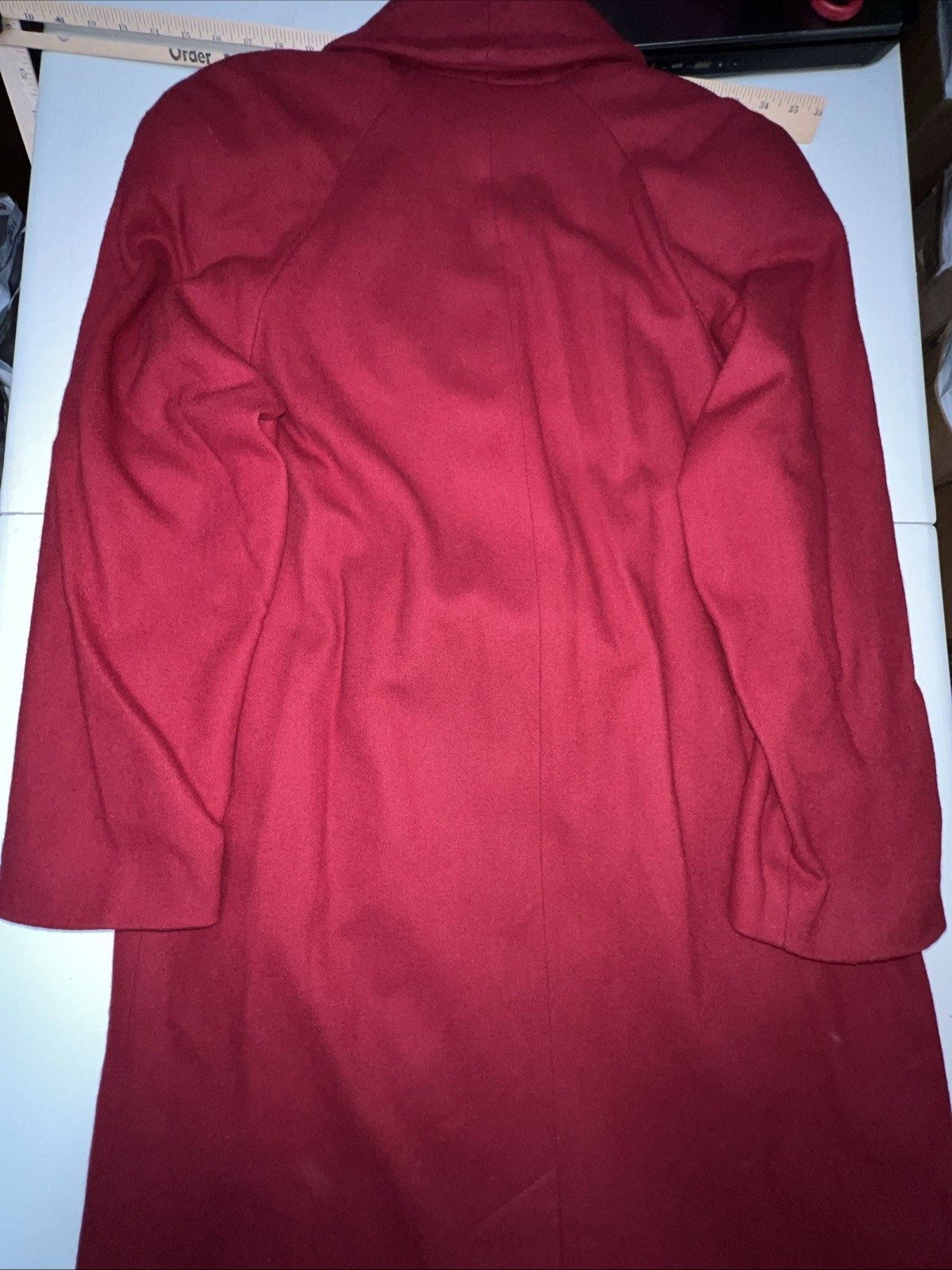 Vintage Bromley collection overcoat women’s 10 wool red Double breasted lined