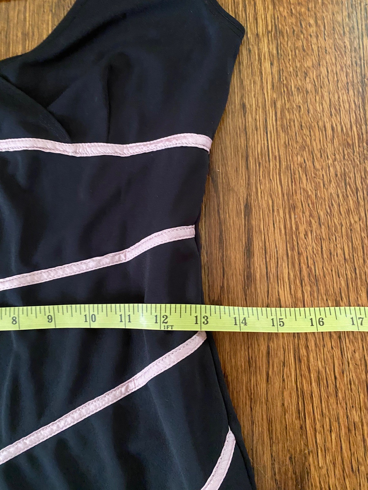 VTG 1990s Finesse Black & Pink Ribbon Halter Asymmetric Fairy Dress M