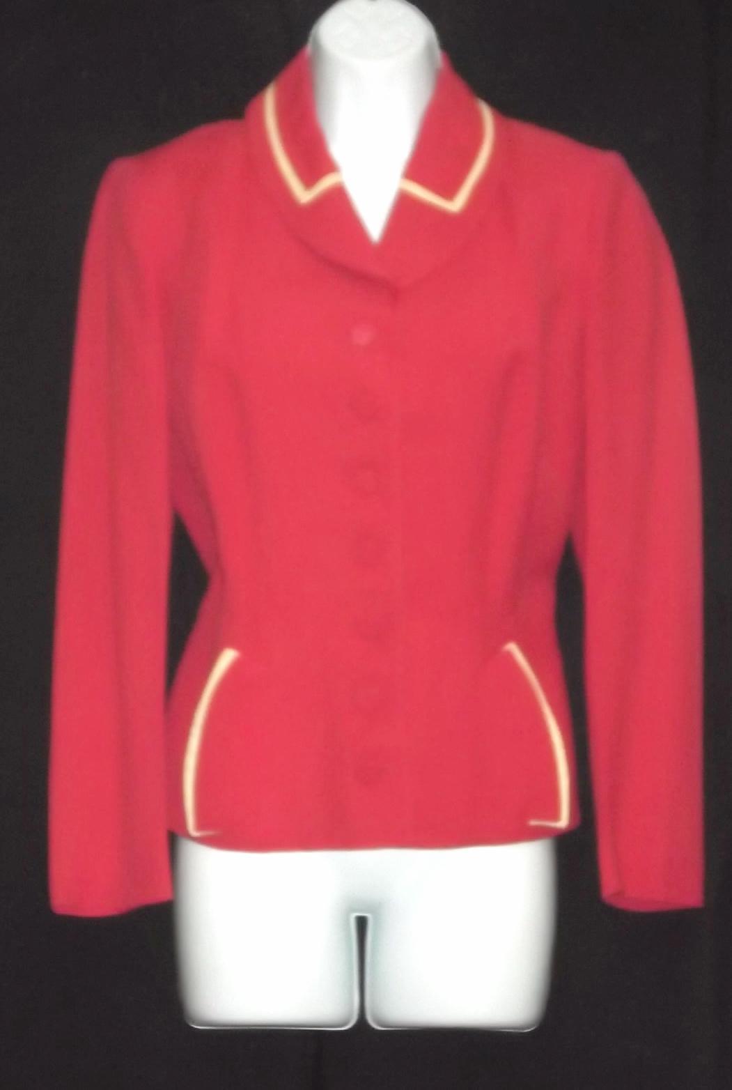 1960’S JACKET by SACONY of PALM BEACH GORGEOUS VINTAGE UNIQUE DETAILS EXC COND!
