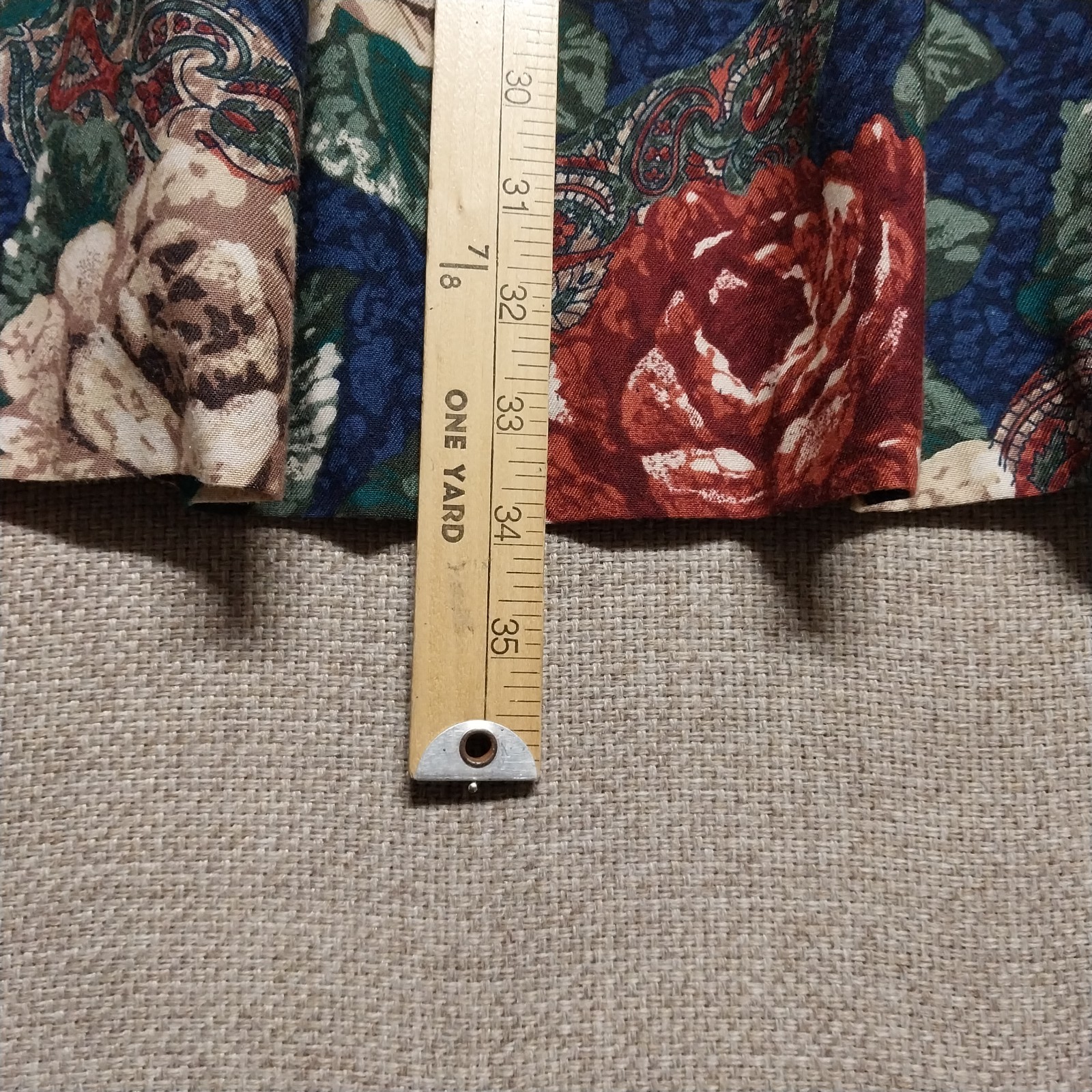 Vintage Kathie Lee Rich Orange Beige Blue Floral Skirt Pleated Maxi USA Size 10