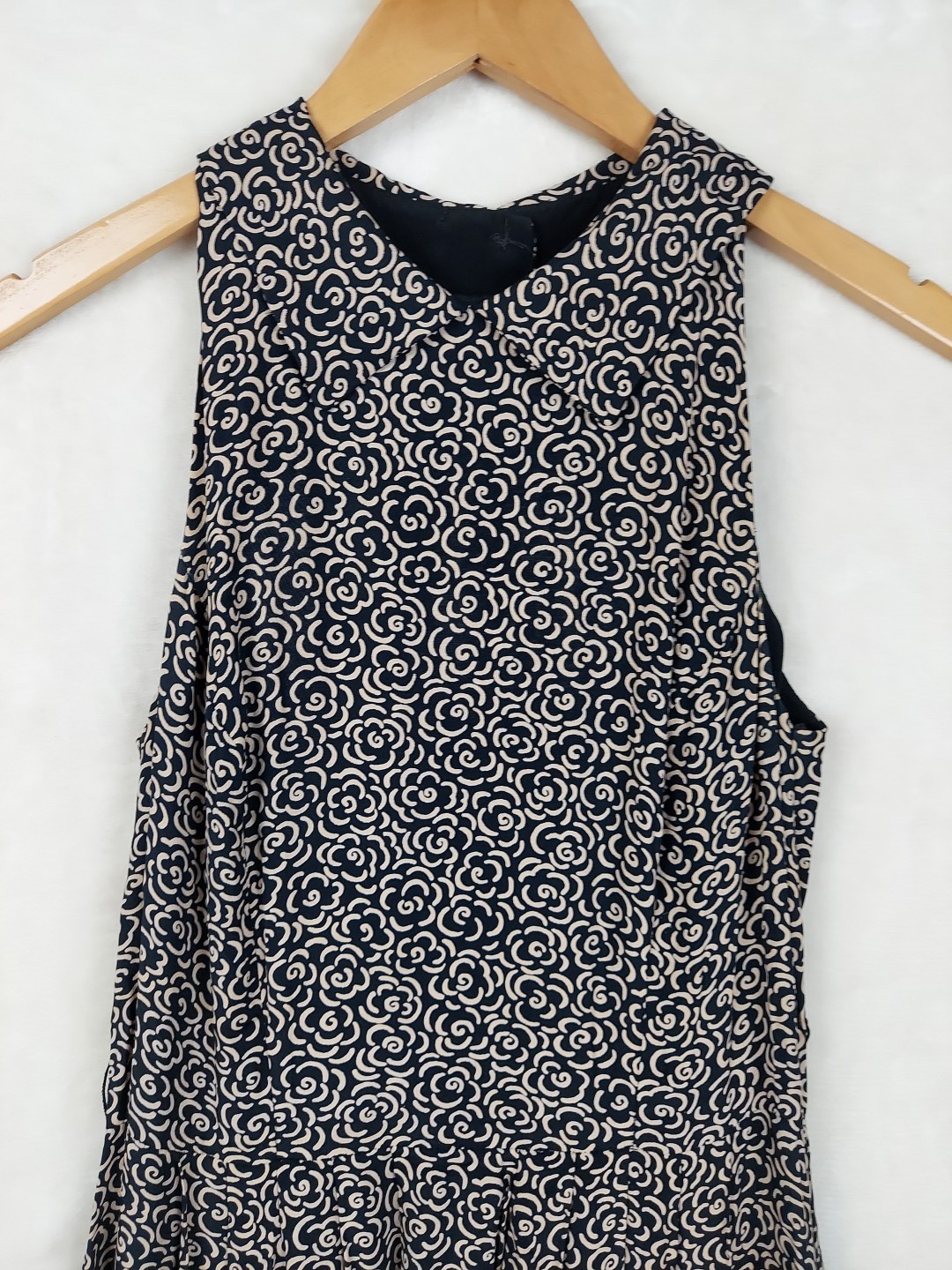 VTG 70s Elizabeth Wayman Maxi Dress Womens 4 Floral Collared Pleated Pockets USA