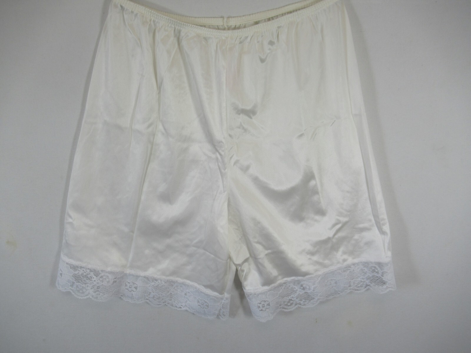 Vintage Pam Satin Pettipants Women Small White Nylon Made in USA