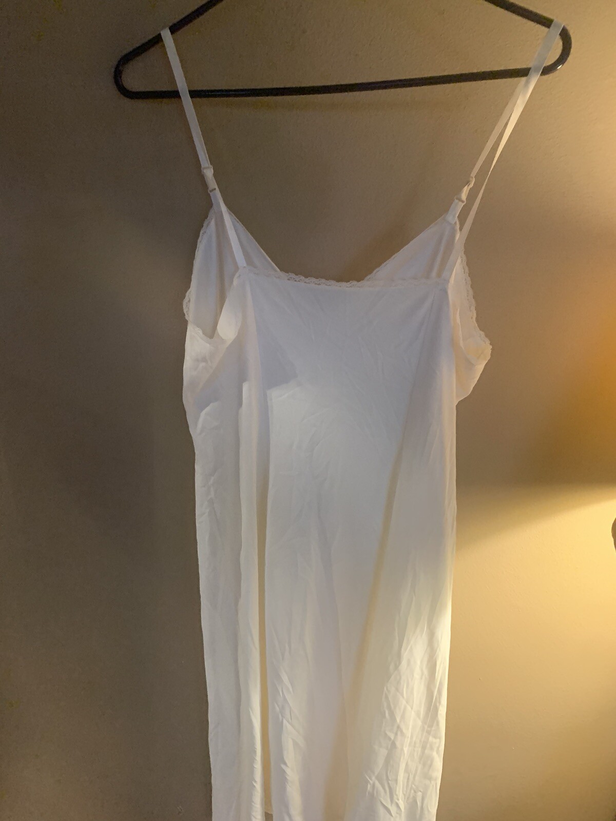 Vintage J C Penney Vintage Full Slip With Lace Around Top Dacron Polyester