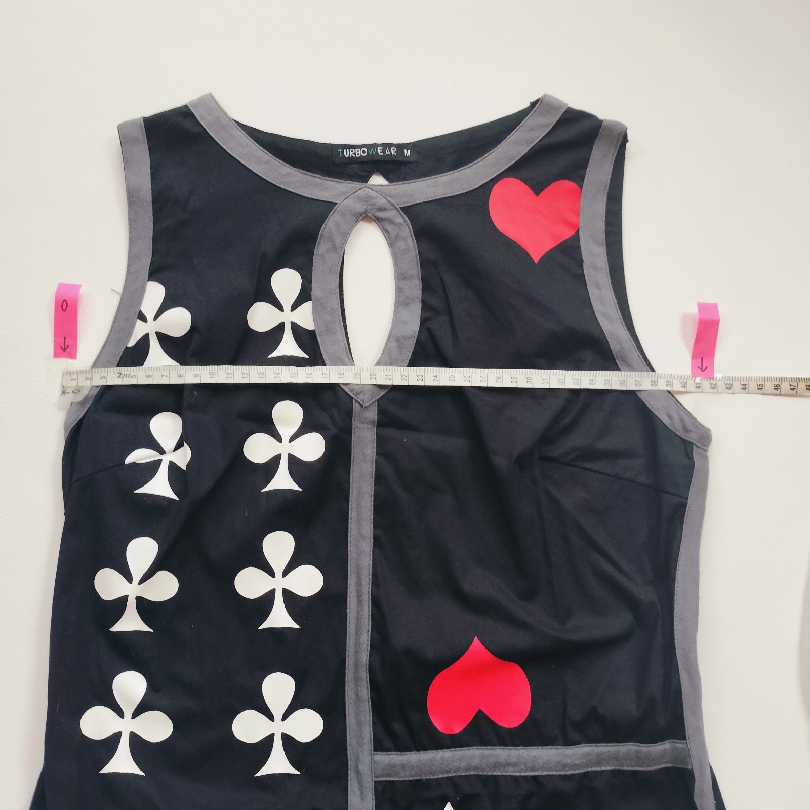 Rare Archive 90s TURBO WEAR Playing Cards Print Dress Vintage Japanese Y2K