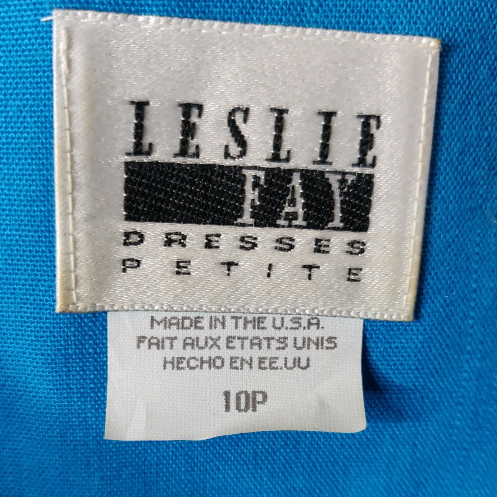 Leslie Fay Petite vintage womens size 10P 2 pc. set top & skirt blue (see below)