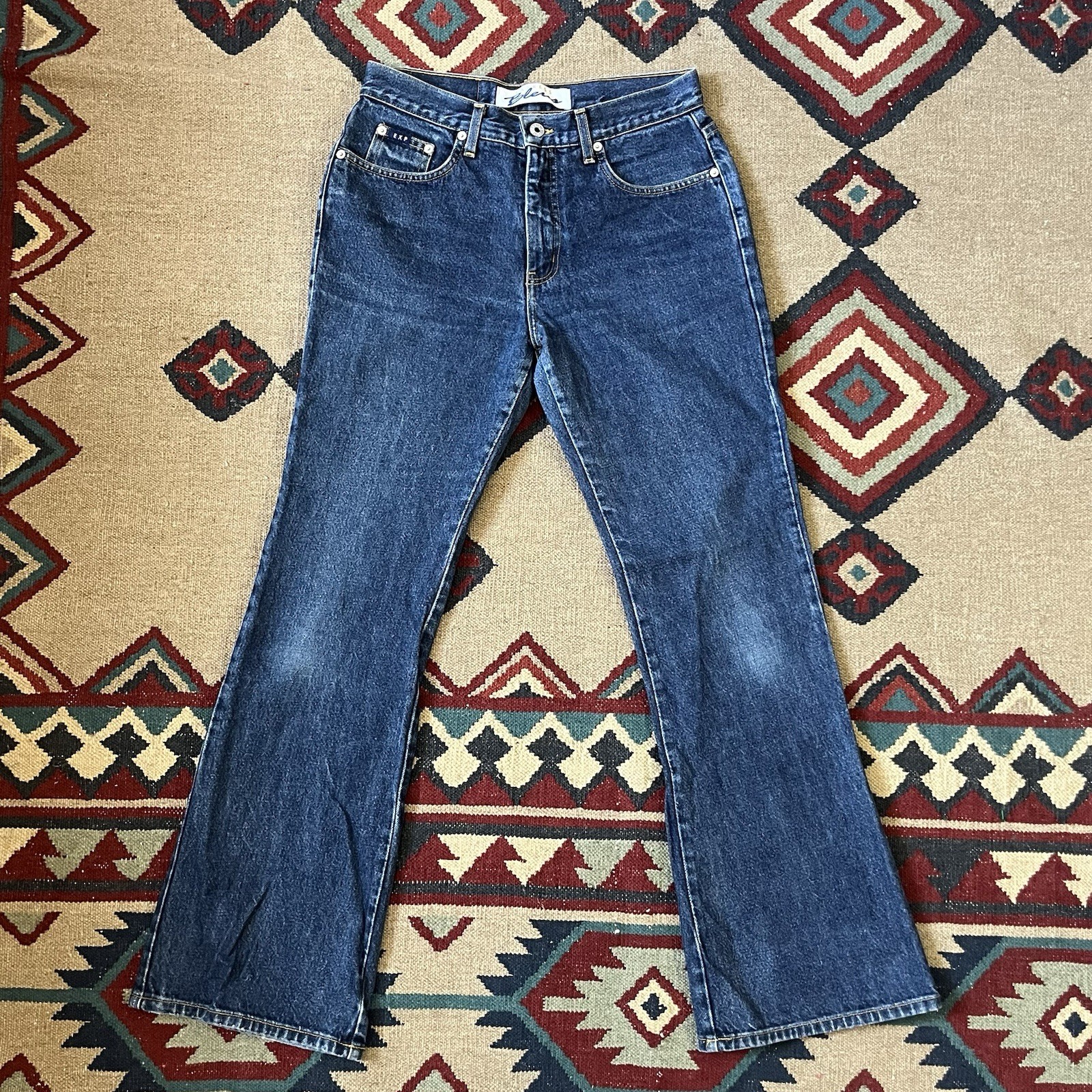 Vintage 90s Express Boot Cut Flare Bell Jeans Women’s 9/10 R USA Made Blue Denim