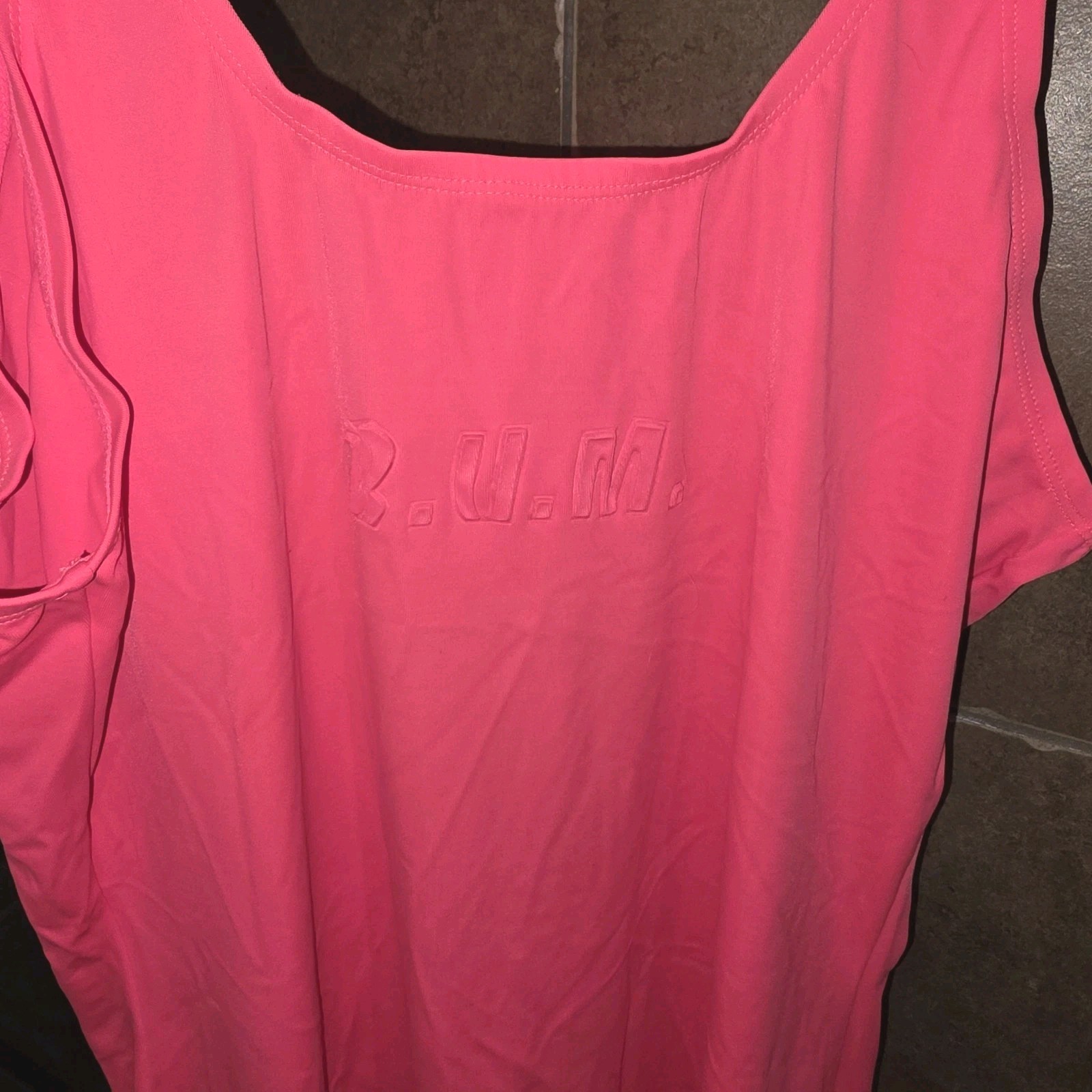 B.U.M. EQUIPMENT Sz 13/14 Vintage 90s Y2K Embossed Logo Embossed Logo Mini Dress