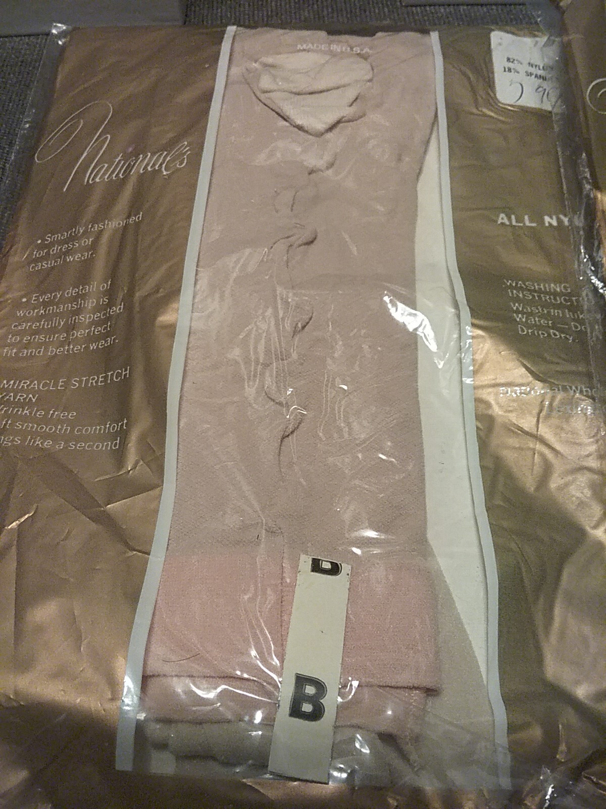 Vtg 1970’s Nationals Hosiery Pantyhose (Size B) Lot Of 4 Pairs Assorted Colors