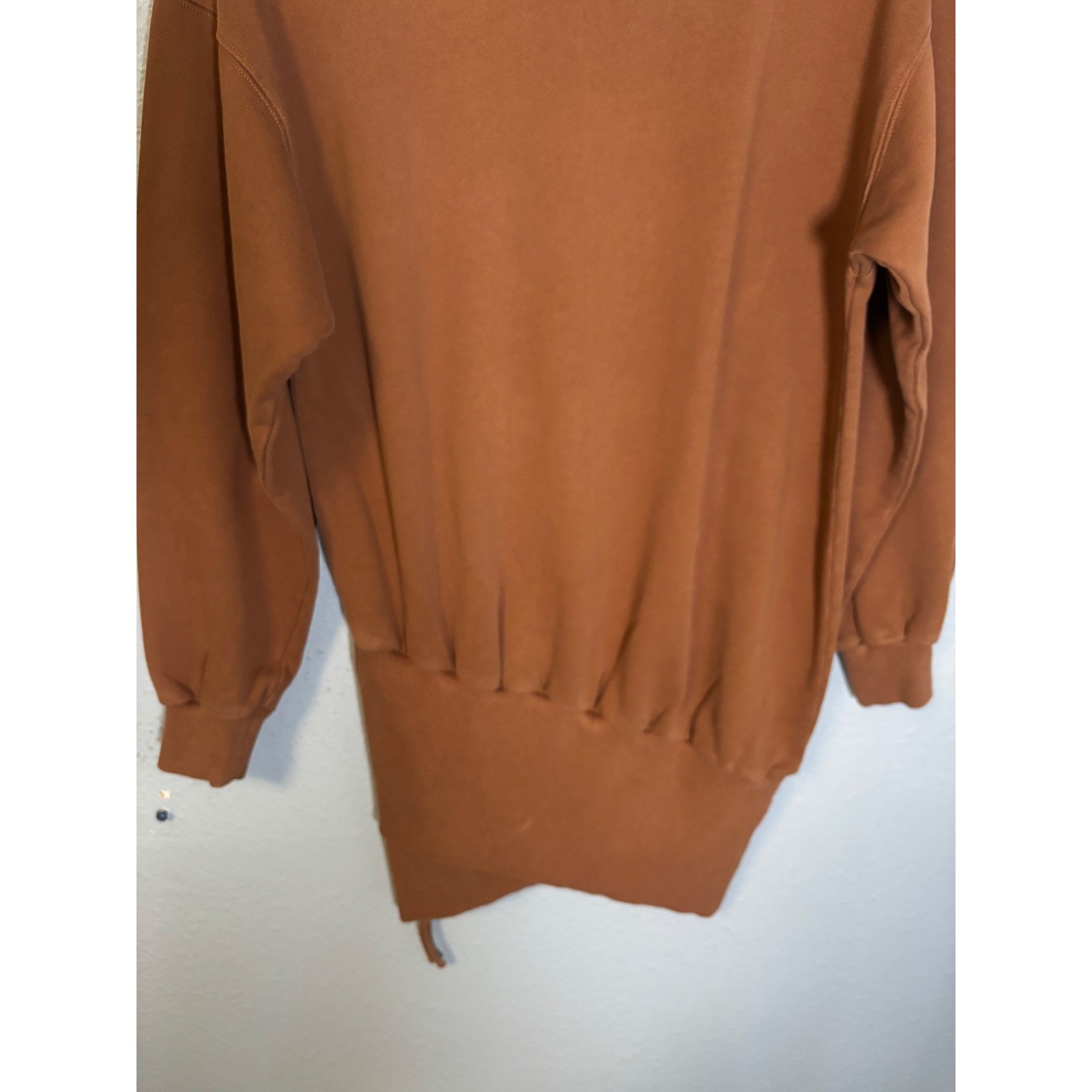 NWT Retrofete Nova Sweater Mini Dress Glazed Ginger Brown Size XS