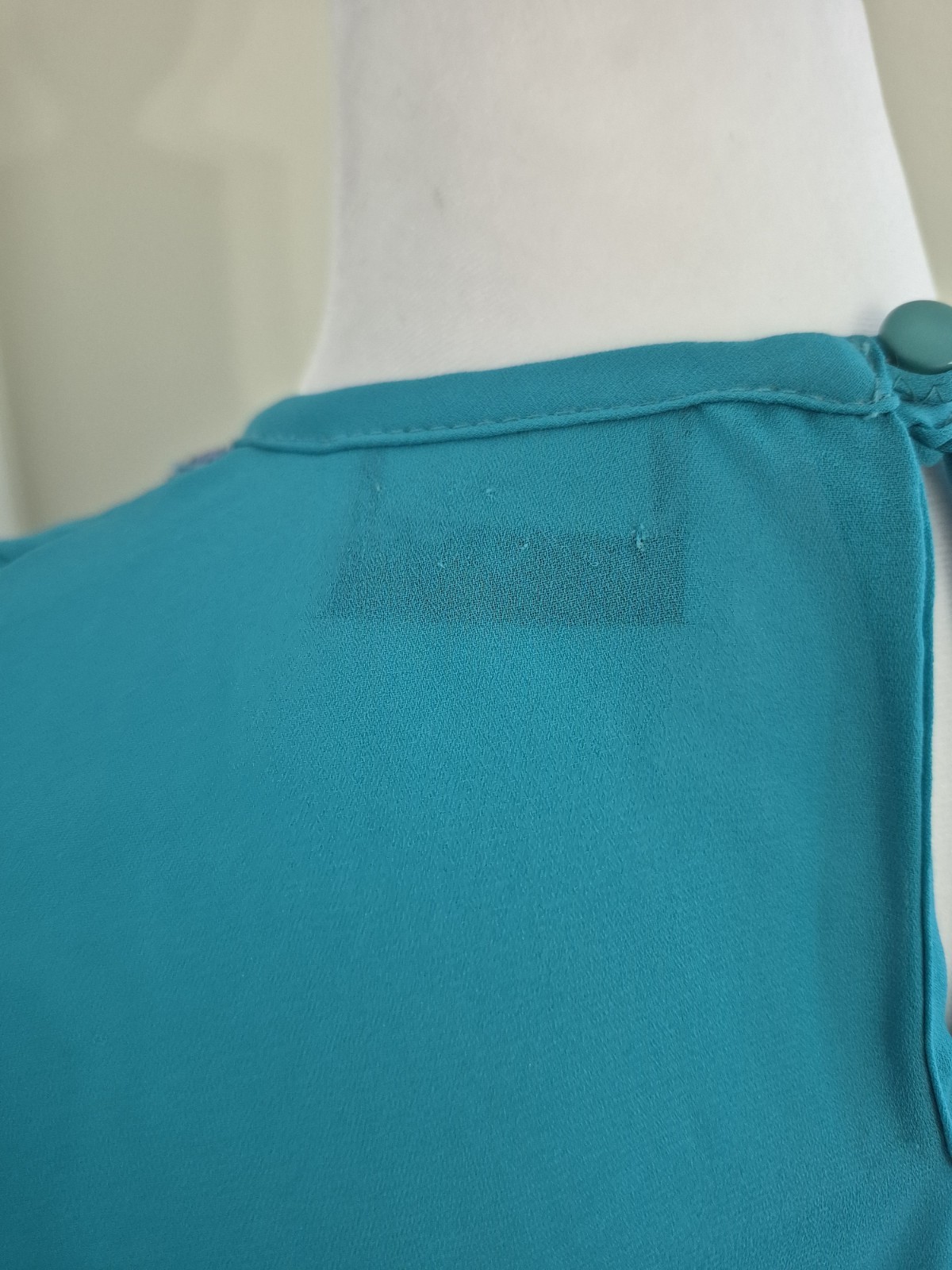 Vintage 70s 80s Cathy Sue Teal Sequin Illusion Midi Dress Pleated M/L